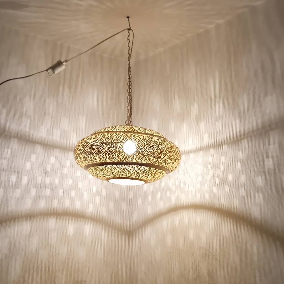 Moroccan brass pendant light