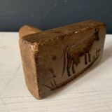 Old carved wooden butter stamp, cow, 19th century