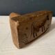 Old carved wooden butter stamp, cow, 19th century