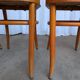 Ensemble de 6 chaises de salle à manger Thonet en bois courbé avec assise en tissu / Années 1970 Mid-Century Bistr