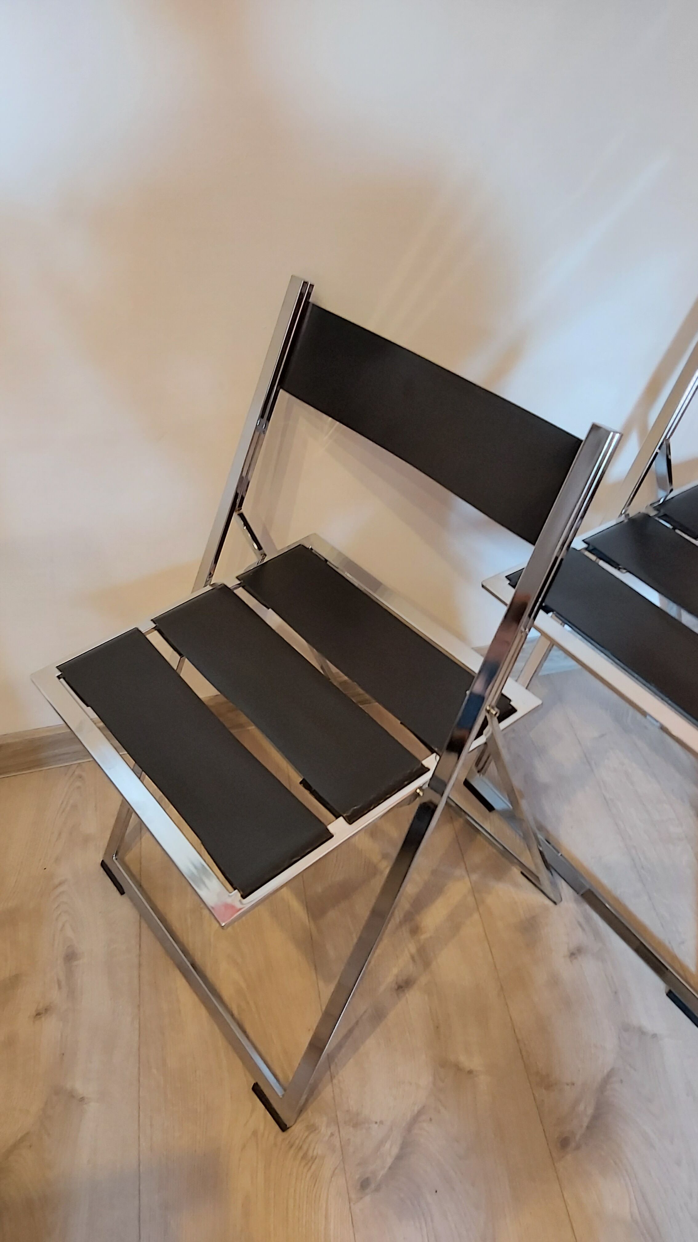Pair of folding chairs, 1980s