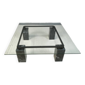 Vintage black marble coffee table by Artedi, 1970s