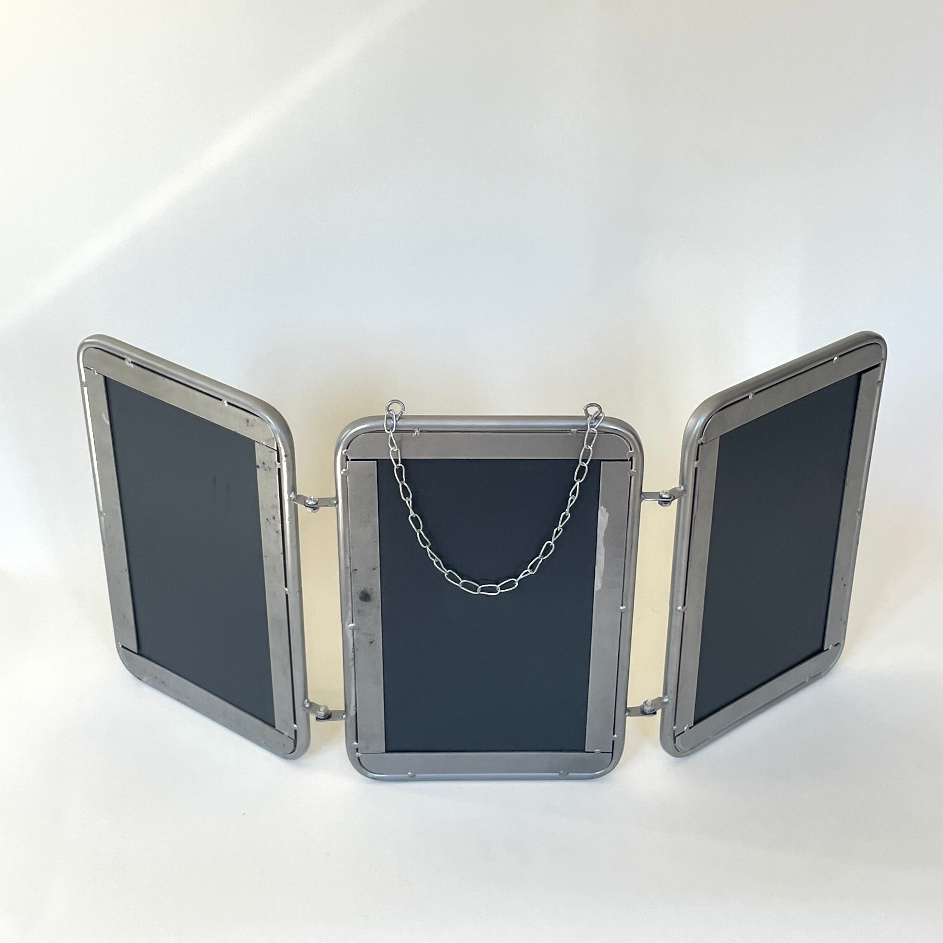 Vintage barber tryptic mirror
