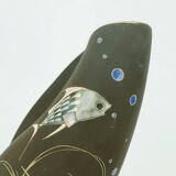 mid century VASE 50s organic shape fish decor model no. 2007 b