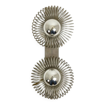 Brushed metal wall light Andrea Lazzari, 1970s