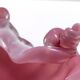 Vide poche, cendrier en opaline rose et verre Lattimo par Fratelli Toso, Italie