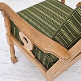 1970s, Danish design, oak wood armchair in furniture wool, original condition.