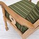 Fauteuil en bois de chêne en laine d'ameublement, état d'origine.