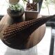 Large vintage woven wicker basket, cornucopia shape, to hang