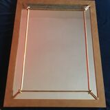 Wall-mounted gilded vintage wrought iron mirror