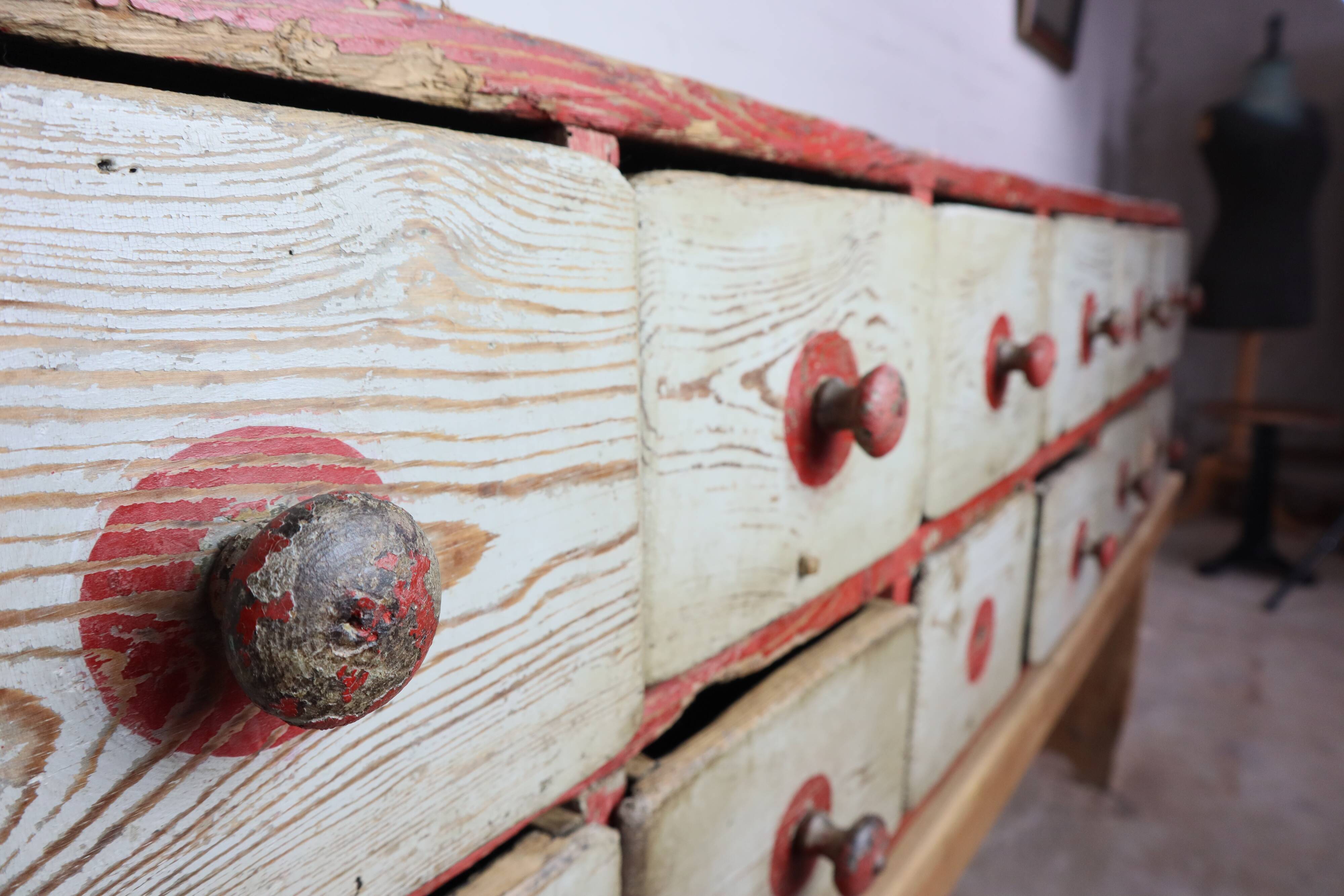 Antique workshop cabinet