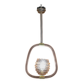 Amazing Pink Art Deco Barovier e Toso Chandelier, Glass Murano, 1940s
