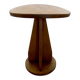 Tabouret en bois avec assise convexe