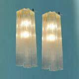 Large Murano Glass Tronchi Sconces Set of 6