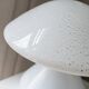 Set of 2 mushroom table lamps with silver details - vintage Murano glass - Space Age design - 1970s