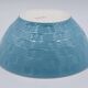 Salad bowl in earthenware Digoin Sarreguemines trompe l'oeil basket in blue