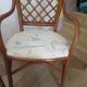 Vintage lot of 2 woven bamboo rattan armchairs - Curved wood - 1980s