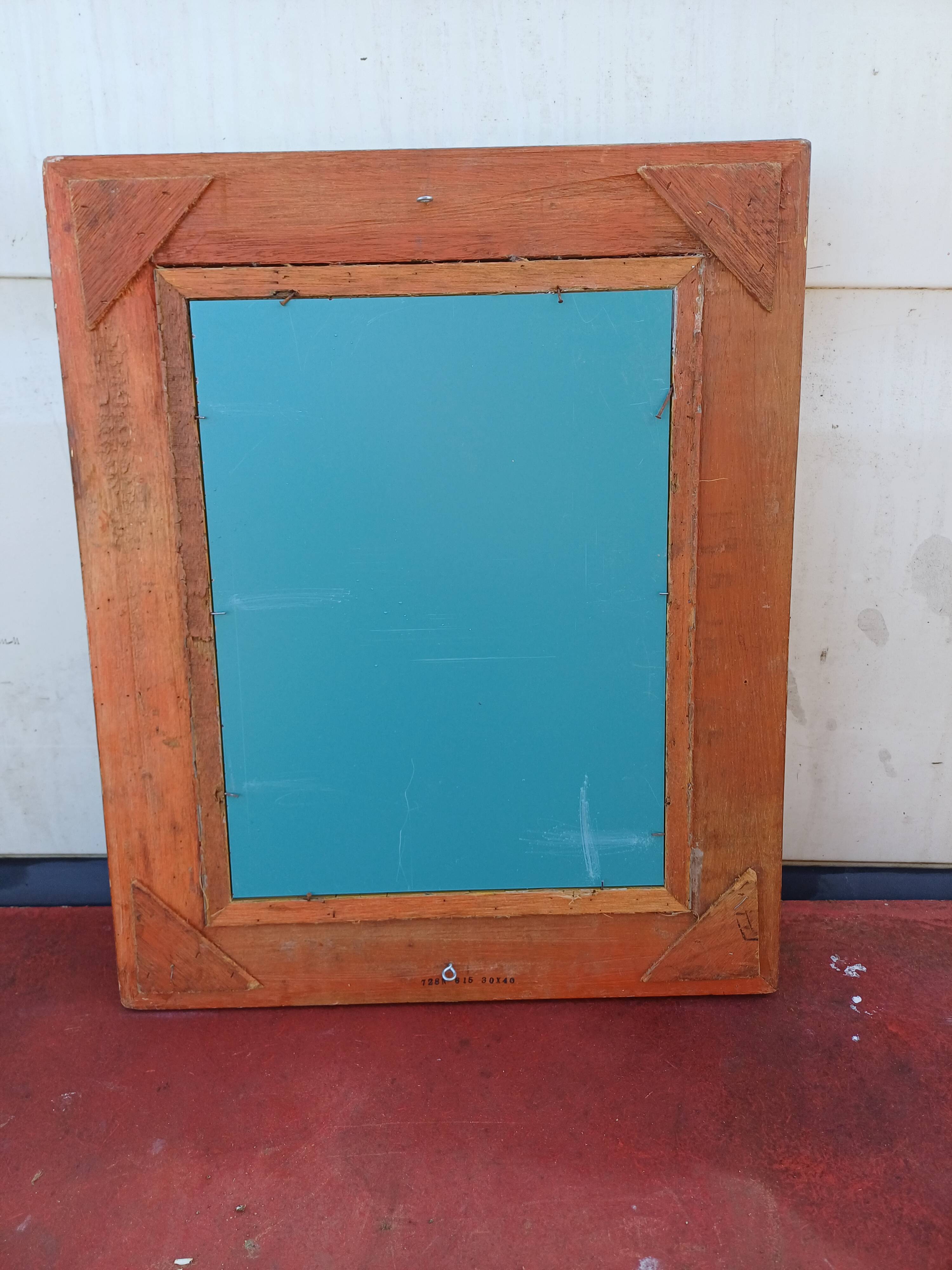 Mirror wood and gilded stucco