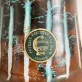 Handmade ceramic vase by Mongolfier, signed Yvon Roy, 1960