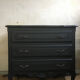 Black vintage chest of drawers