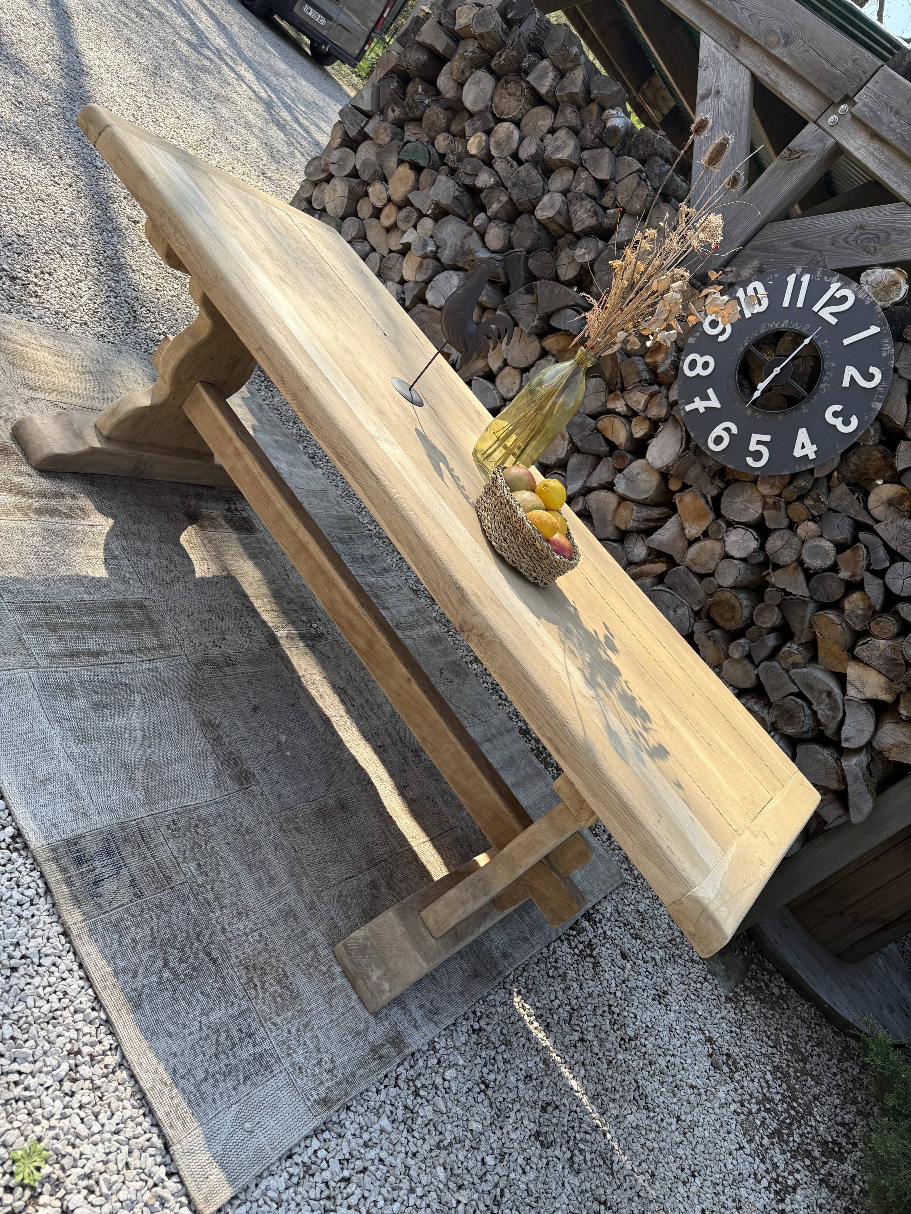 Monastery table made of solid oak.