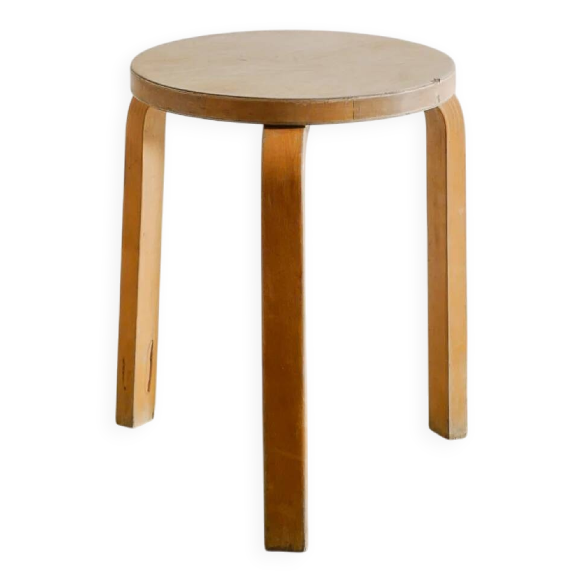 Vintage Original Mid Century Wooden "Stool 60" by Alvar Aalto, 1940s