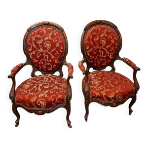 Paire de fauteuils en