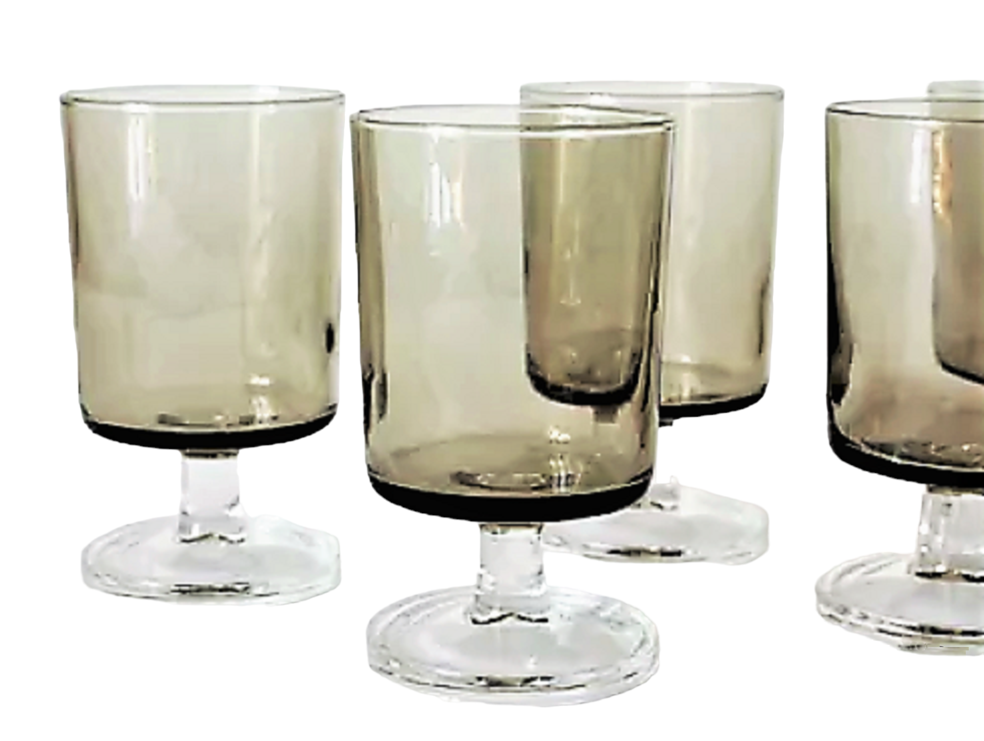 Luminarc Sweden Set of 8 white wine glasses, smoked brown colour