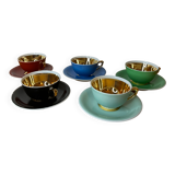 Coffee service in real Limoges porcelain, GBA, Gérard Duffreisseix and abbot
