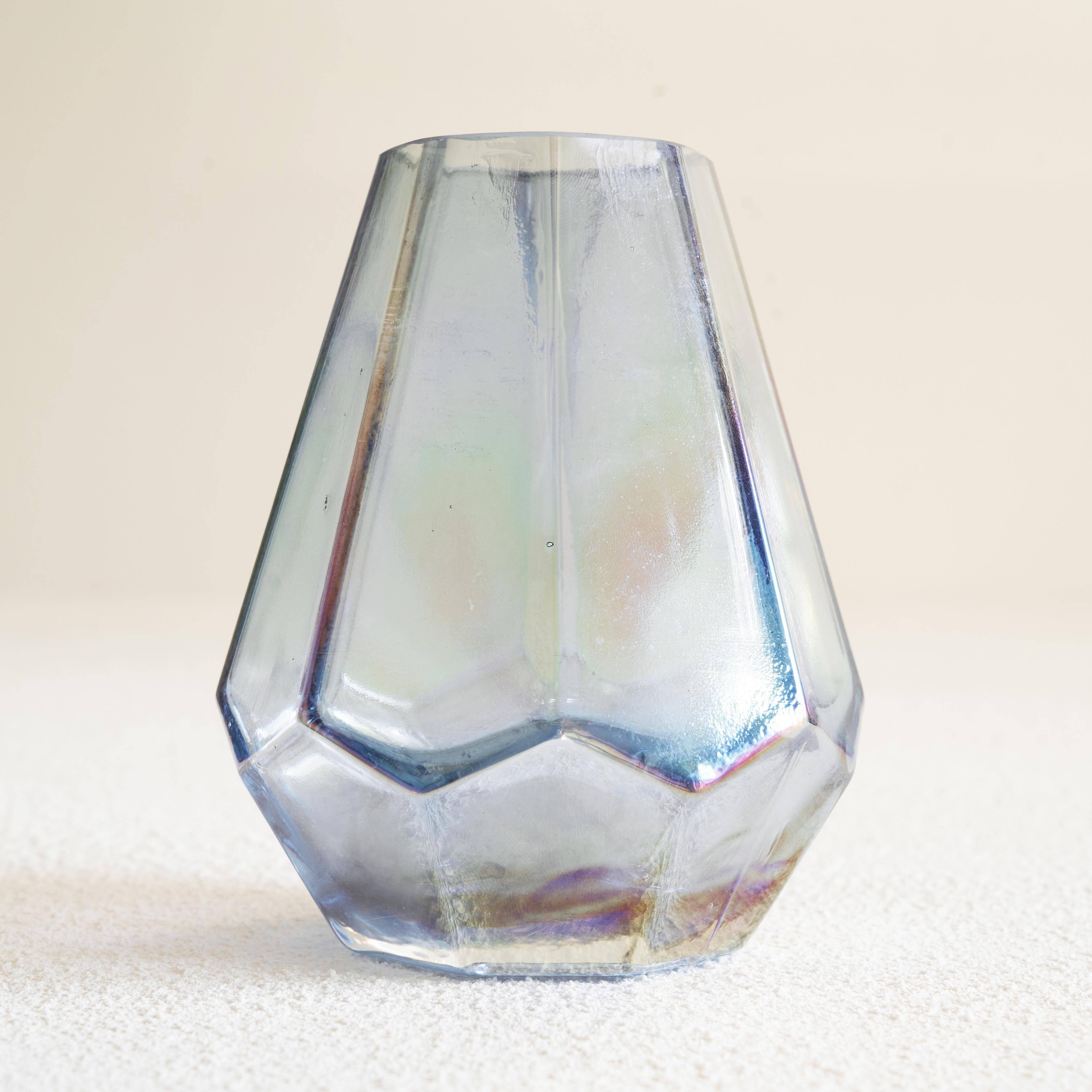 Iridescent Art Deco glass vase from the 1930s