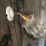 Vintage molded glass wall light