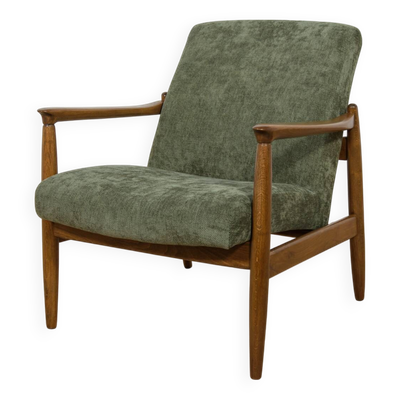 Fauteuil GFM-64 du milieu du siècle par Edmund Homa pour l'usine de meubles Gościcińskie, Pologne
