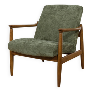 Fauteuil GFM-64 du milieu du siècle par Edmund Homa pour l'usine de meubles Gościcińskie, Pologne