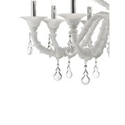 Imperial Venetian Modern White "Ca' Rezzonico" With Curls Murano Glass Chan
