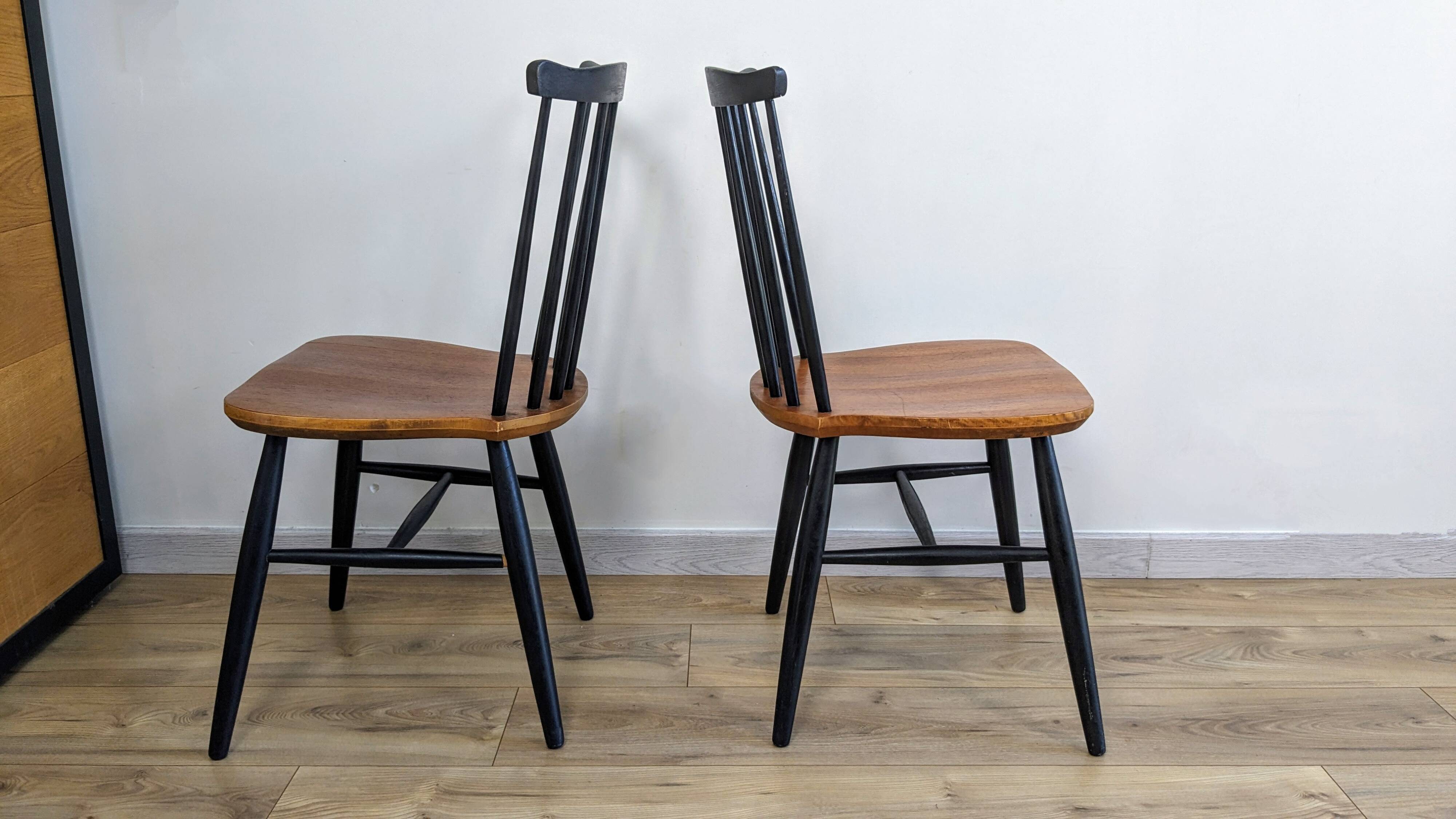Pair of Scandinavian chairs Hagafors Sweden