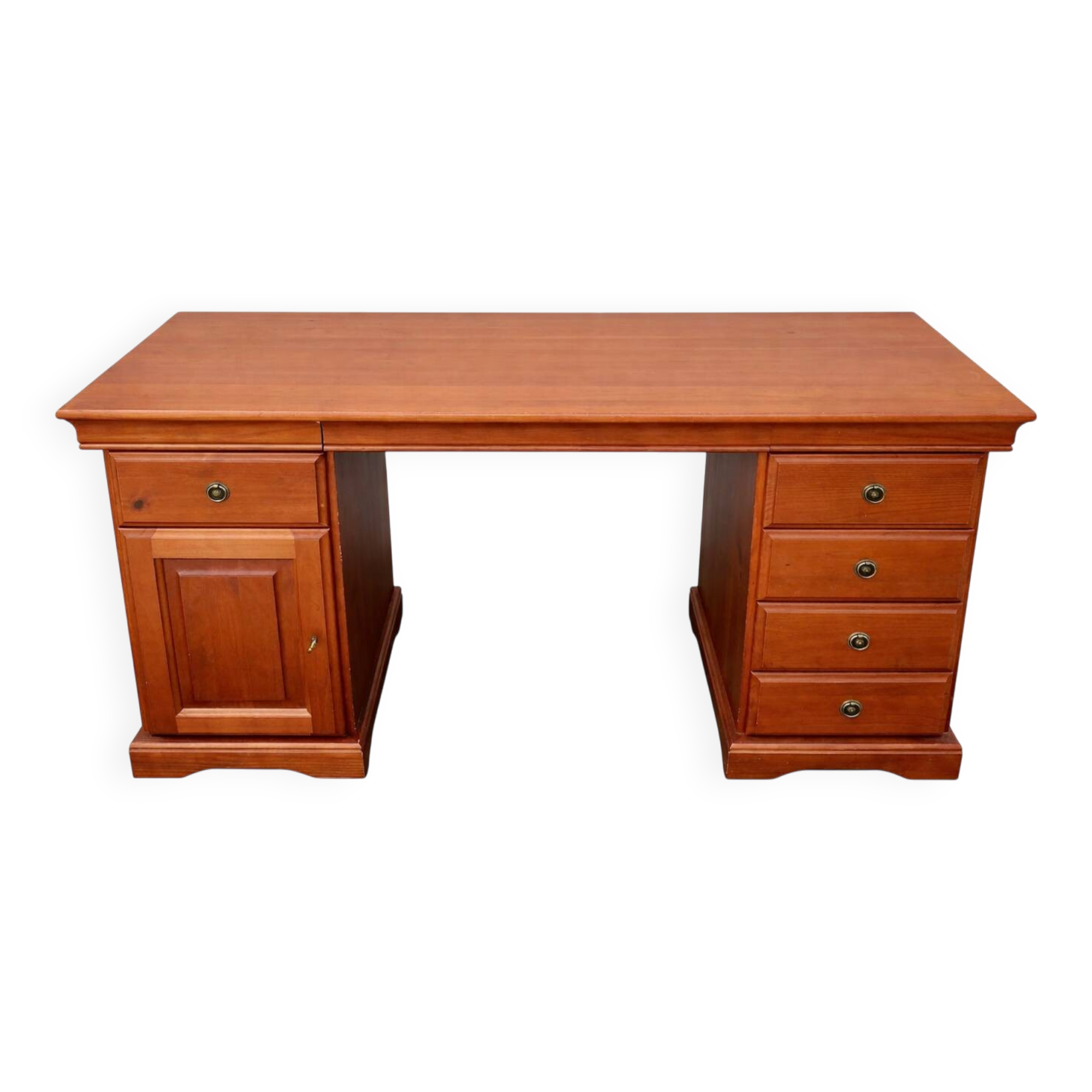 Louis Philippe style pine executive desk