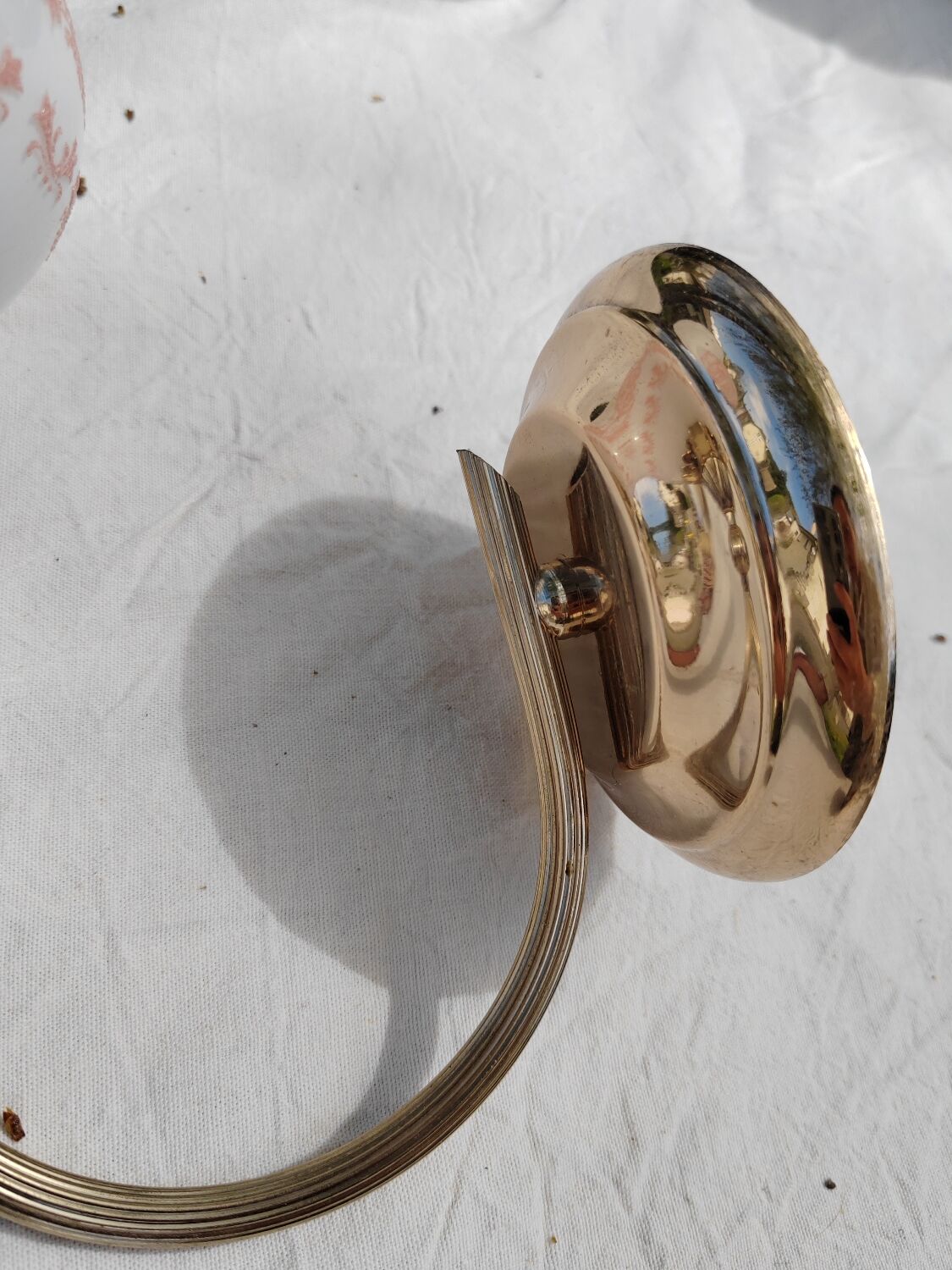 Pair of wall sconces with floral lampshades