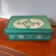 Vintage writing desk / storage (mid 1980) in solid wood, made and painted by hand