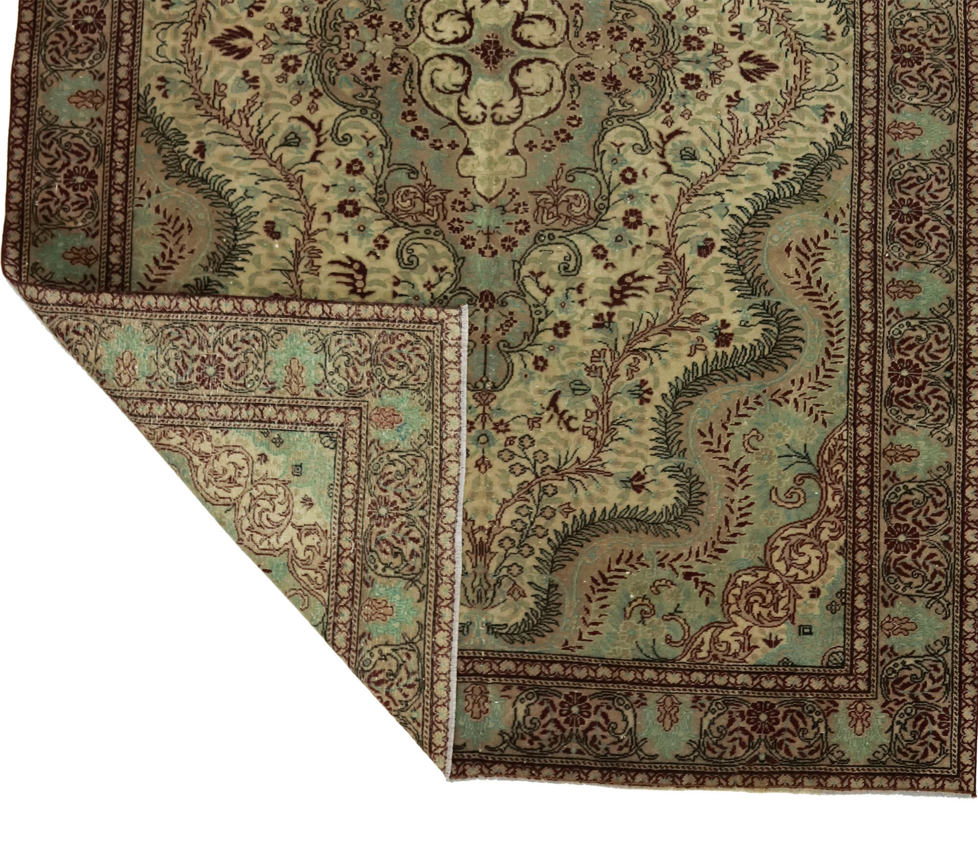 Anatolian handmade vintage rug 283 cm x 192 cm