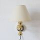 24 carat gold plated teardrop wall lamps by Hugo Asmussen, Denmark, 1970s, set of 2