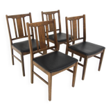 Set of 4 Scandinavian oak chairs, Sweden, 1960