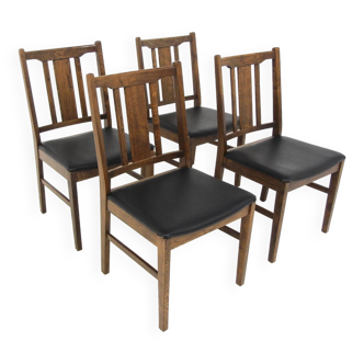 Set of 4 Scandinavian oak chairs, Sweden, 1960