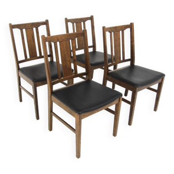Set of 4 Scandinavian oak chairs, Sweden, 1960