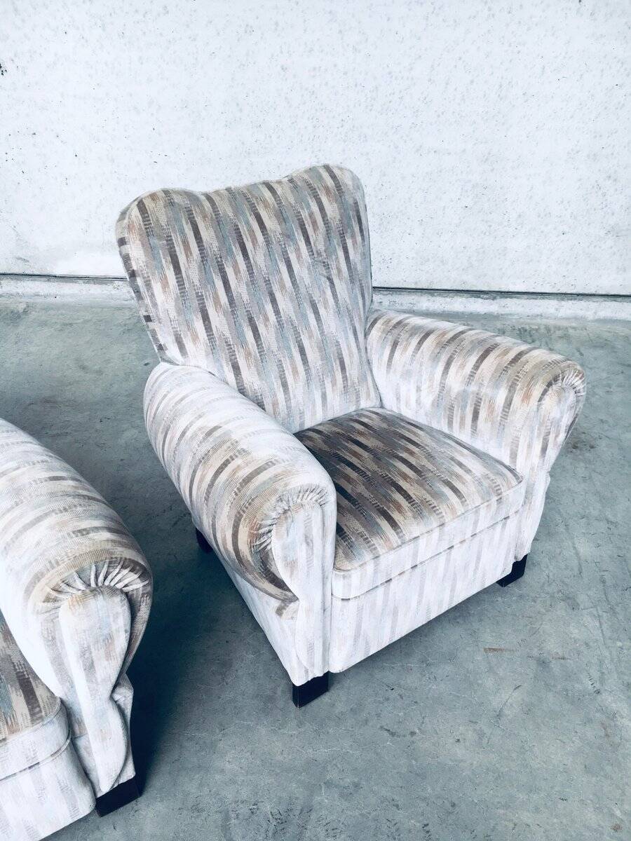 Set of Art Deco armchairs, Belgium, 1940s