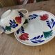 Large Maastricht porcelain cup and saucer