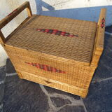 Bench chest rattan with drawer