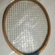 Vintage blue flash wood badminton racket
