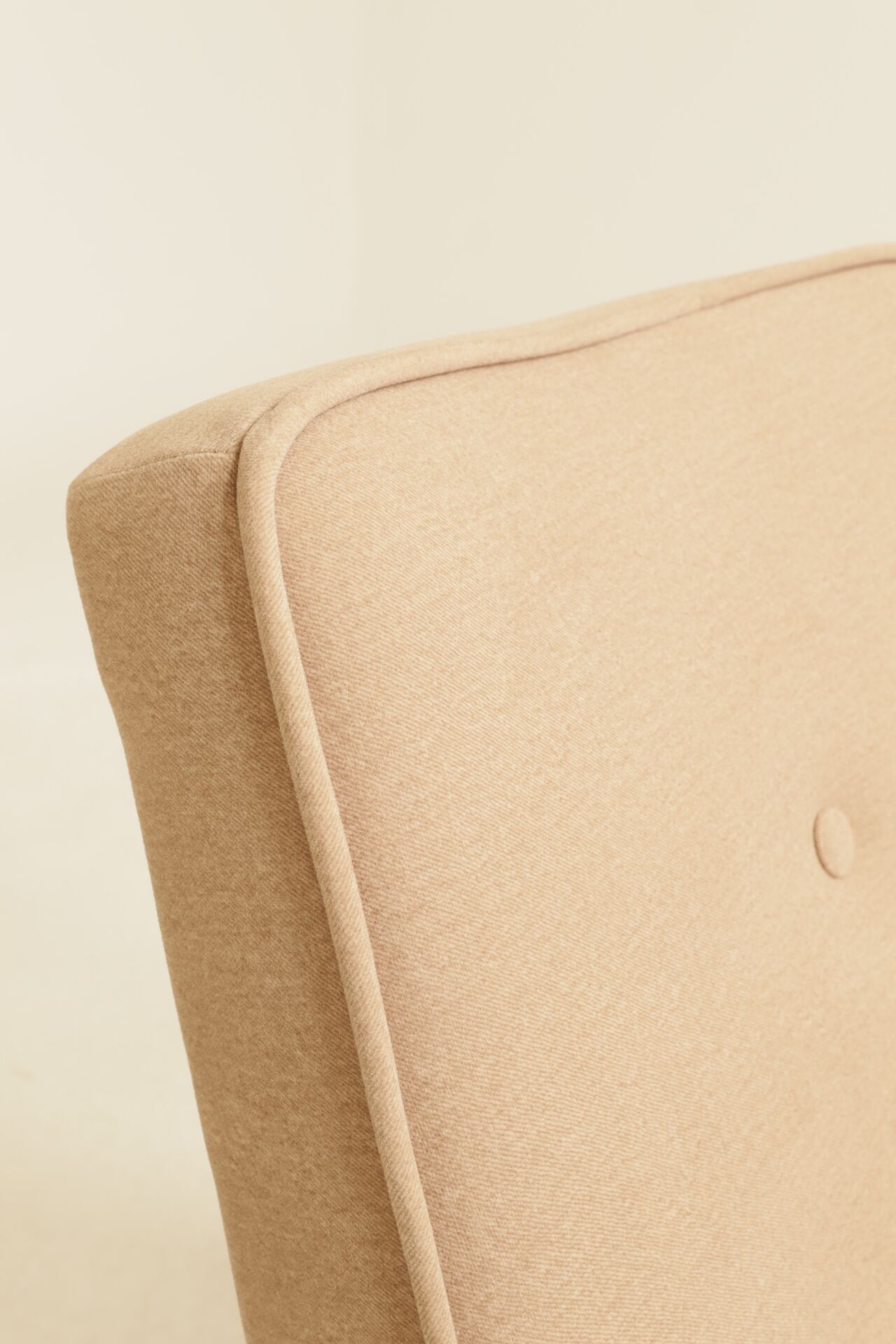 Vintage chair in beige velvet designed by Chierowski.
