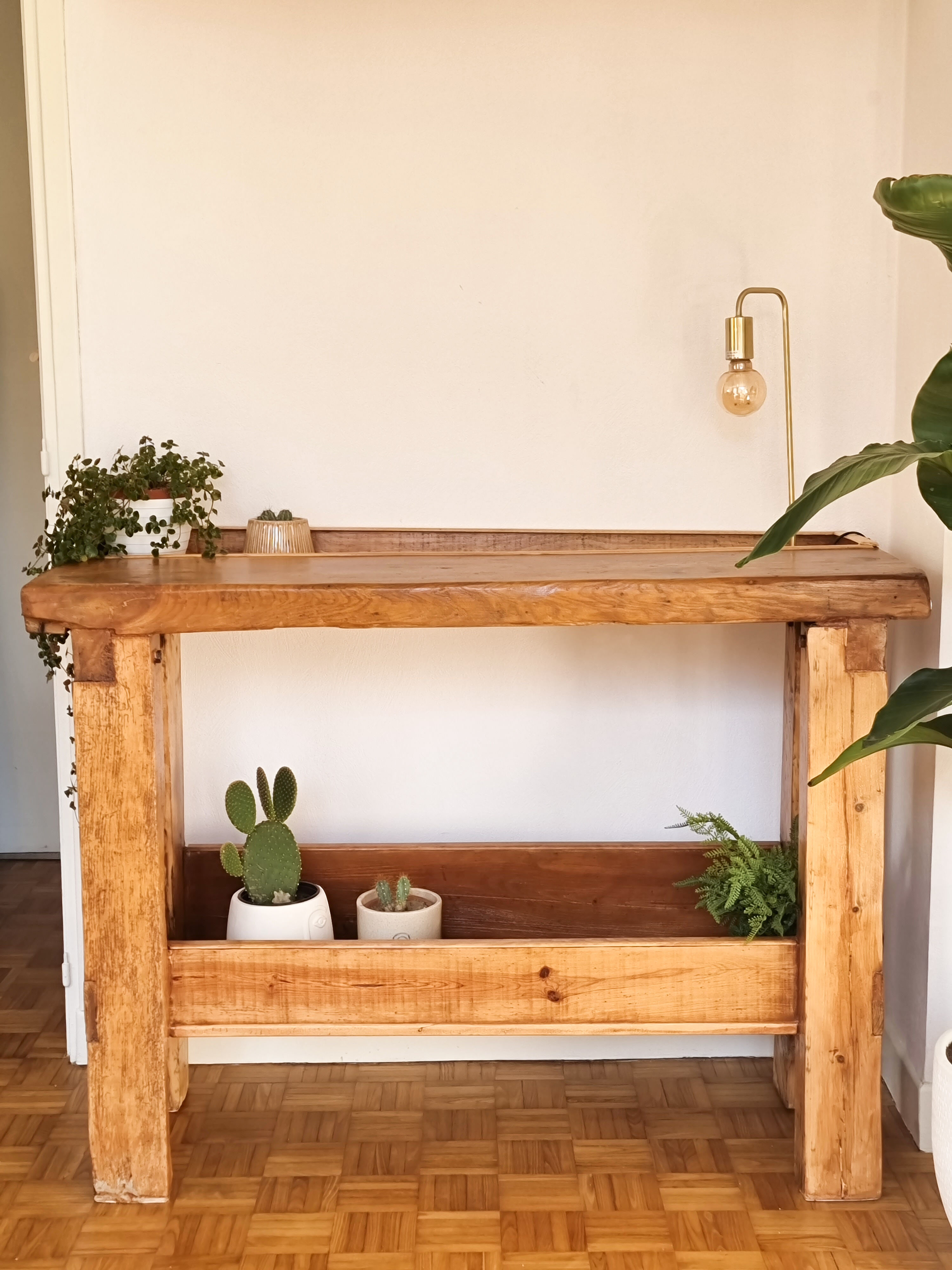 Solid oak workbench early XX th