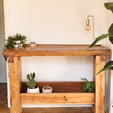 Solid oak workbench early XX th